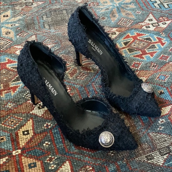 Balmain Tweed Julie Pump 39.5 - Picture 4 of 5